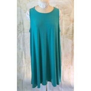 Allison Britney Swing Dress Green Keyhole Back Sleeveless 2X